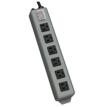 TRIPP LITE UL24RA-15 Outlet Strip,15A,6 Outlet,15 ft,Gray