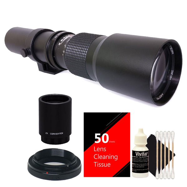 【実写確認整備品】EXAKTA TL500／Orestor50mmf2.8付 500mm / 1000mm f/8 Telephoto Lens for Nikon2x Converter + T-mount