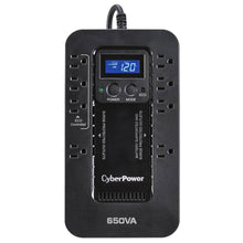 CyberPower EC650LCD ECO 650 VA /390 Watts Energy Efficient LCD Desktop UPS