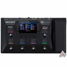Zoom G6 Multi-Effects Processor Pedal for Guitarists with Samson Stereo Headphones + Right Angle to Right Angle 1/4" Instrument Cables + 1/4" TRS - 1/4" TRS Cable