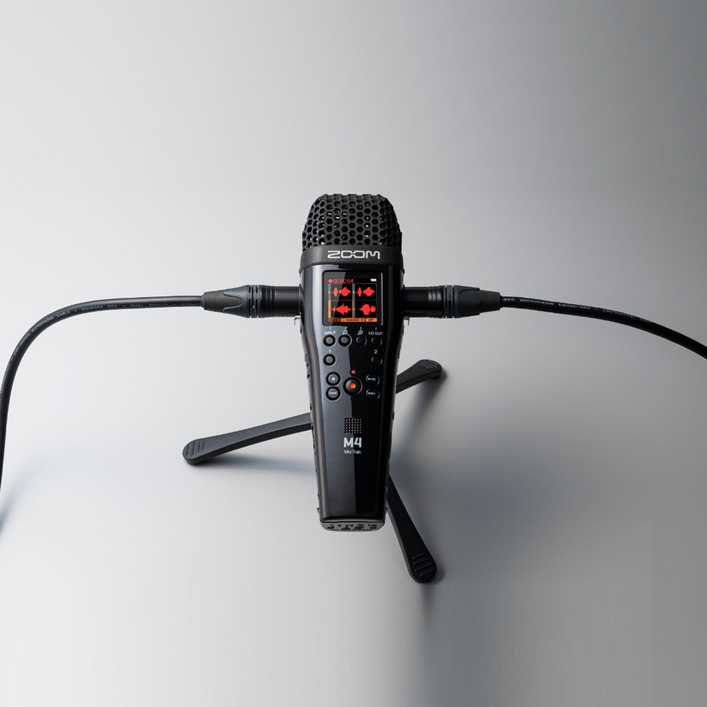 Zoom M4 MicTrak Stereo Microphone Recorder with Zoom HS-1 Hot/Cold Shoe Mount To 1/4" Adapter and Zoom SMC-1 Stereo Mini Cable for DSLR Cameras Bundle