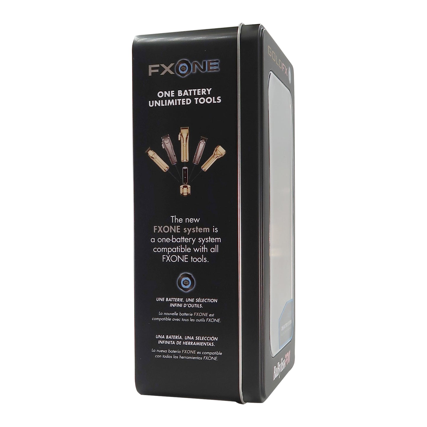 BaByliss Pro FXONE GOLDFX All-Metal Interchangeable-Battery Trimmer FX799G with FX707Z Replacement Outlining Trimmer Blade for FX787 Trimmers and GoldFX Metal Comb Set