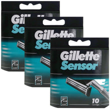 3x Gillette Mens Sensor Cartridges 10 Count