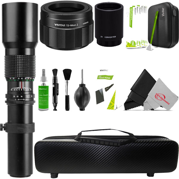 Vivitar 500mm f/8.0 Preset Telephoto Lens + Vivitar T-Mount to