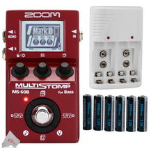 Zoom MS-60B MultiStomp Bass Pedal + Rechargeable Batteries