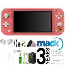 Nintendo Switch Lite Console (Coral) with Animal Crossing Game and JBL C50HI In-Ear Headphones and Mack 3yr Worldwide Diamond Waranty