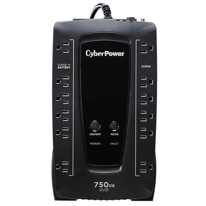CyberPower AVR Series AVRG750U 750 VA 450 Watts 12 Outlets UPS