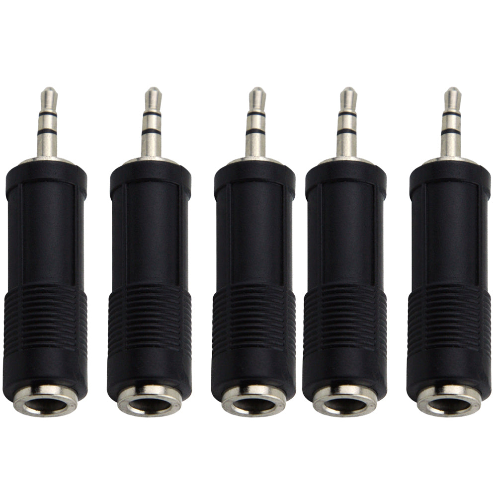 5x Pig Hog Solutions TRS(F) to 3.5mm(M) Stereo Adapter