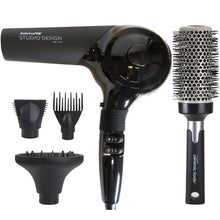BaByliss Pro Studio Design Series Sensor Hair Dryer BCI800UC with Conair Pro Ceramic Tools Large Round Brush 2½" CPBCTR25