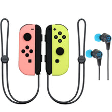 Nintendo Switch Joy-Con Controllers (Pastel Pink / Pastel Yellow) with JLab Play Gaming Wireless Bluetooth Earbuds