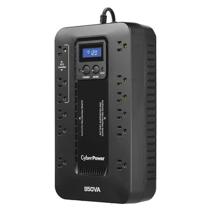 CyberPower Ecologic EC850LCD 850 VA 510 Watts 12 Outlets UPS
