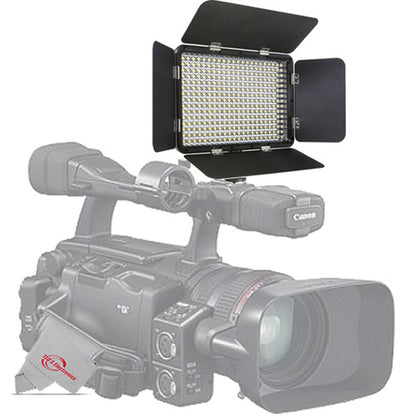 Ultra Slim Super-Powerful 330 Bead LED Light Panel 5000 Lux Output 175W (Equivalent) with Light Stand Mount and On Camera Shoe Mount