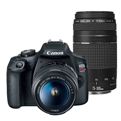 Canon EOS Rebel T7 DSLR Camera with Canon 18-55mm IS II +  Canon EF 75-300mm f/4.0-5.6 III Lens