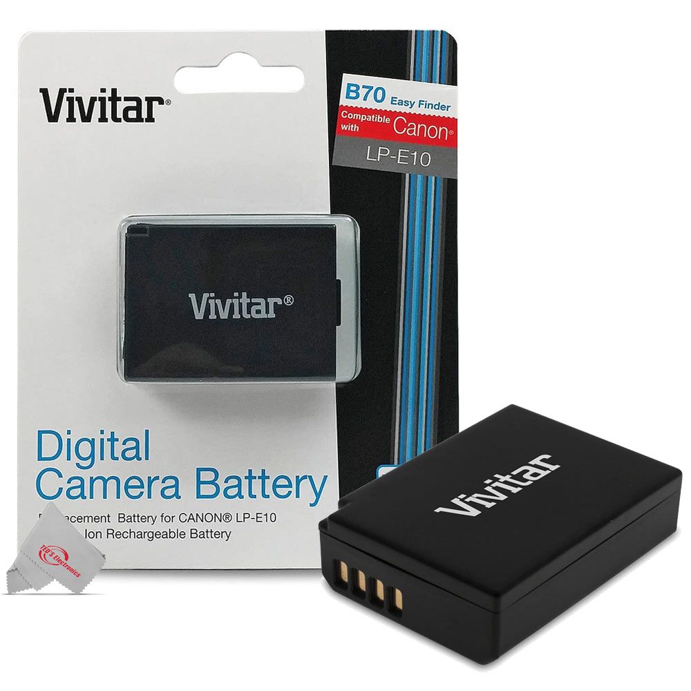 Three Vivitar Replacement Battery for Canon LP-E10 Replacement Battery