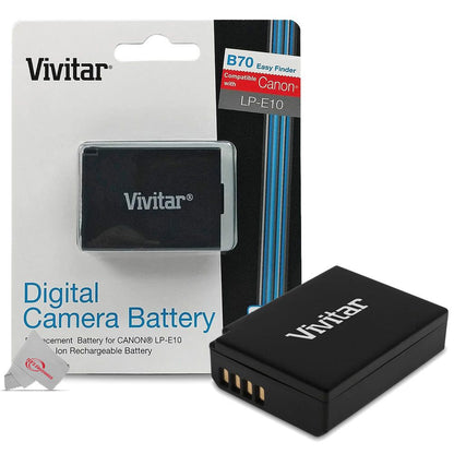 Three Vivitar Replacement Battery for Canon LP-E10 Replacement Battery