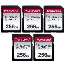 5x Transcend 256GB 300S UHS-I SDXC Memory Card