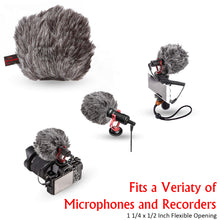 Vivitar Furry Outdoor Microphone Windscreen Muff for Microphones and Recorders Max 1.25 x .5 Inches (Flexible Opening)