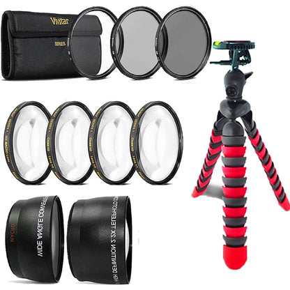 Telephoto Lens , Wide Angle Lens and Accessory Kit for Nikon DSLR Cameras