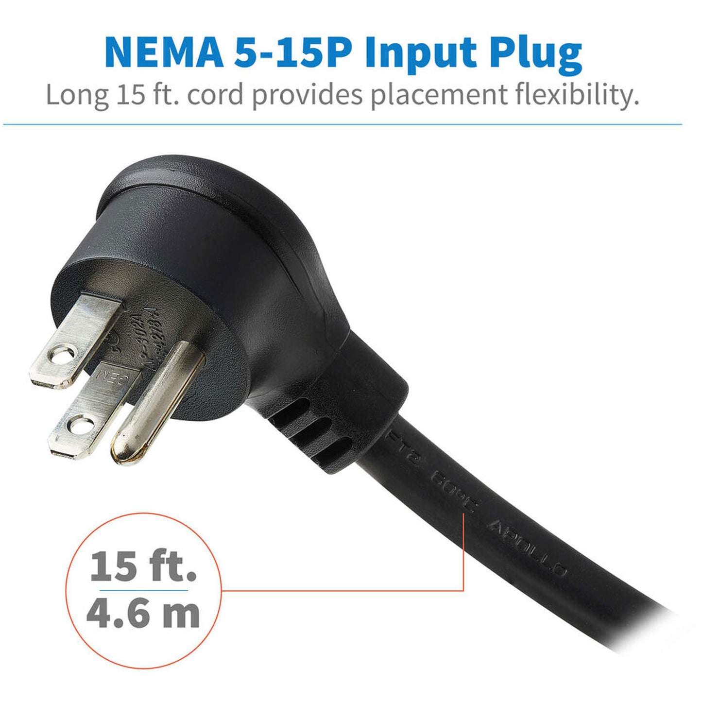 TRIPP LITE RS-1215-RA 12 Outlets Power Strip 120V Input Voltage 1800 Watts Maximum Power 15 ft. Cord Length
