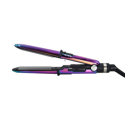BaByliss Pro LIMITED EDITION Nano Titanium Prima 3000 Stainless Steel Flat Iron Iridescent - 1¼" with BaByliss Pro Studio Design Series 1¼" Crimpcurl Bundle