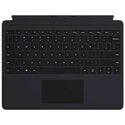 Microsoft Surface Pro X Business Keyboard, QJX-00001 (Black) with JLab Play Gaming Wireless Bluetooth Earbuds - Black/Blue