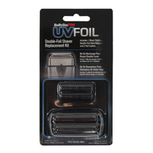 BaByliss Pro UVFOIL Double-Foil Shaver Replacement #FXLRF2 with Power Cord Charger and Neck Brush