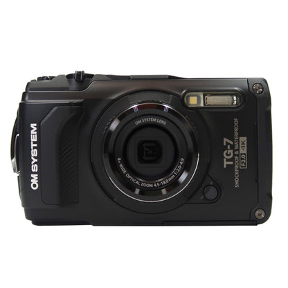 OM SYSTEM Tough TG-7 Digital Camera (Black) with SanDisk Extreme Pro 128GB SDXC Memory Card