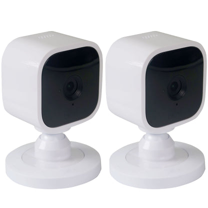 5x Blink Mini Compact Indoor Plug-In Smart Security Camera Works With Alexa – 2 Cameras (White)