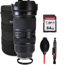 Tamron 50-400mm f/4.5-6.3 Di III VC VXD Lens for Sony E with Transcend 64GB SDXC Class 10 Memory Card Bundle
