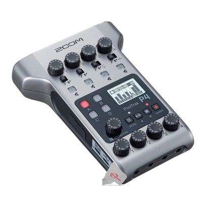 Zoom PodTrak P4 Portable Multitrack Podcast Recorder + Four  Boya BY-M4C Cardioid Lavalier Microphone +  Zoom SCU-20 Universal Soft Shell Case +  Zoom WSL-1 Windscreen for LMF-1 / LMF-2 Lavalier Microphone + 128GB Memory Card
