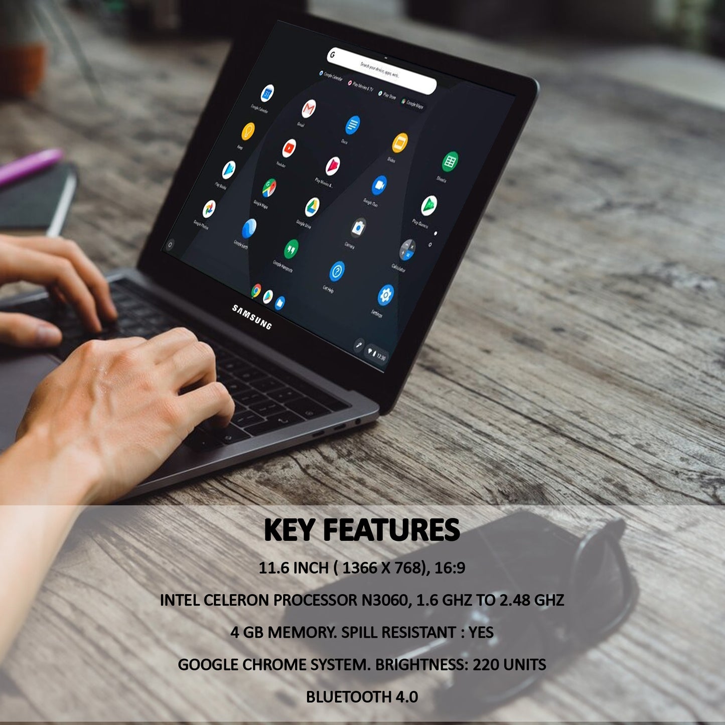 Samsung Chromebook 3 11.6" 4GB RAM Chromebook (500C13-K04)