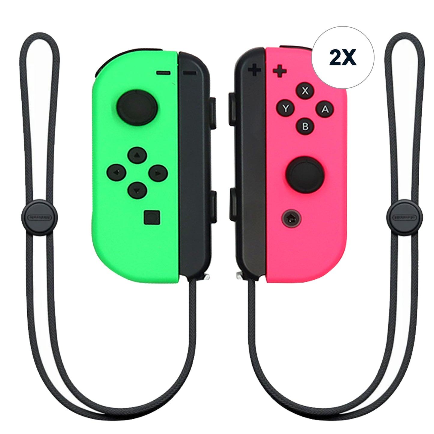 2x Nintendo Switch Joy-Con Controllers (Neon Pink / Neon Green)