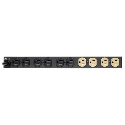 Tripp Lite Isobar Surge Protector Rackmount 12 Outlet 15' Cord Metal 1URM - Receptacles: 12 x NEMA 5-15R - 3840J