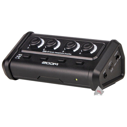 3x Zoom ZDM-1 Podcast Mic Pack Accessory Bundle With Microphone, Headphones, Tripod, Windscreen & Cable and ZOOM ZHA-4 Handy Headphone Amplifier