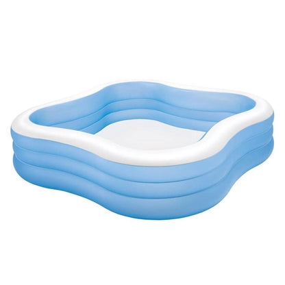 Intex Swim Center 90in x 90in x 2in Inflatable Play Kids Backyard Swimming Pool