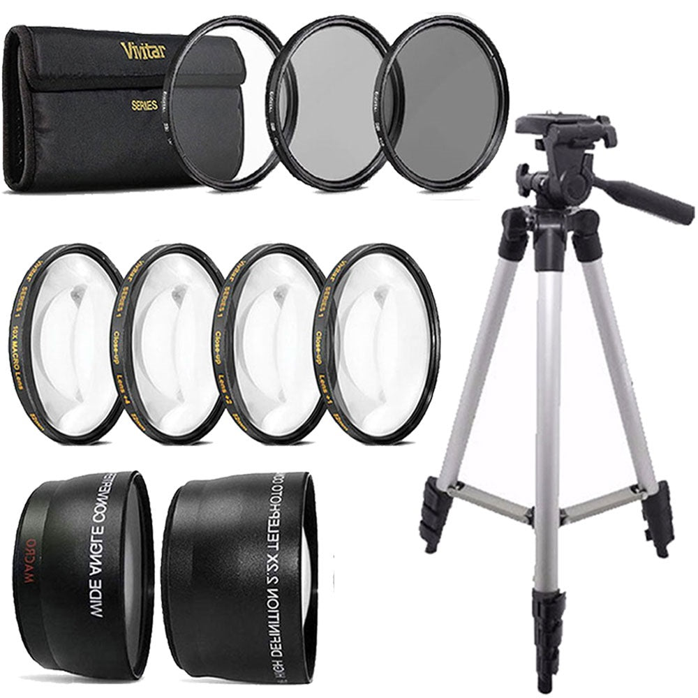 Telephoto Lens , Wide Angle Lens and Accessory Bundle for Nikon DSLR Cameras