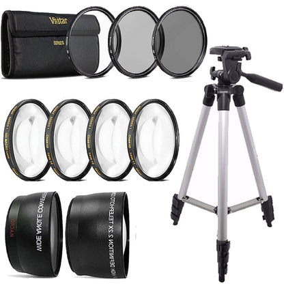 Telephoto Lens , Wide Angle Lens and Accessory Bundle for Nikon DSLR Cameras