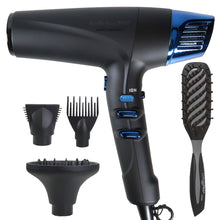 BaByliss Pro Limited-Edition Nano Titanium Professional High-Speed Dual Ionic Dryer BNTMB9100 with Conair Pro Ergo-Grip Vented Brush