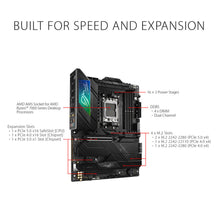 ASUS ROG STRIX X670E-F GAMING WIFI6E Socket AM5 (LGA 1718) Ryzen 7000 gaming motherboard(PCIe 5.0, DDR5,16 + 2 power stages,four M.2 slots with heatsinks,USB 3.2 Gen 2x2,AI Cooling II, and Aura Sync)