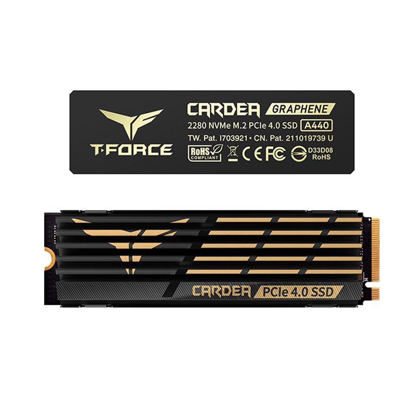Team Group T-FORCE CARDEA A440 M.2 2280 1TB PCIe Gen 4.0 x4 NVMe 1.4 Internal Solid State Drive (SSD) TM8FPZ001T0C327