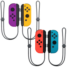 Nintendo Switch Joy-Con Controllers (Neon Purple / Neon Orange) with Neon Red / Neon Blue