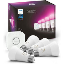 Philips Hue A19 LED Color Smart Bulb Starter Kit (75W 2021 Version), Compatible with Alexa, Apple HomeKit & Google Assistant, White and Color Ambiance (16 Million Colors), 4 Bulbs
