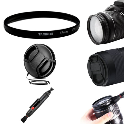 Genuine Tamron 67mm UV Filter with Replacement Snap Cap and Lens Cleaner for Tamron 20mm 24mm 35mm F/2.8 Di III OSD M1:2 Lenses