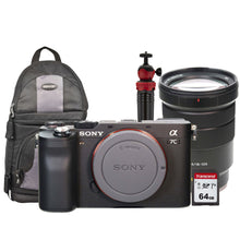 Sony Alpha a7C Full-Frame Mirrorless Camera Black with Sony E PZ 18-105mm f/4 G OSS Lens Accessory Kit