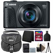 Canon PowerShot SX740 HS Digital Camera (Black) + 64GB Memory Card + Wallet + Reader + Case + 3pc Cleaning Kit + Mini Tripod