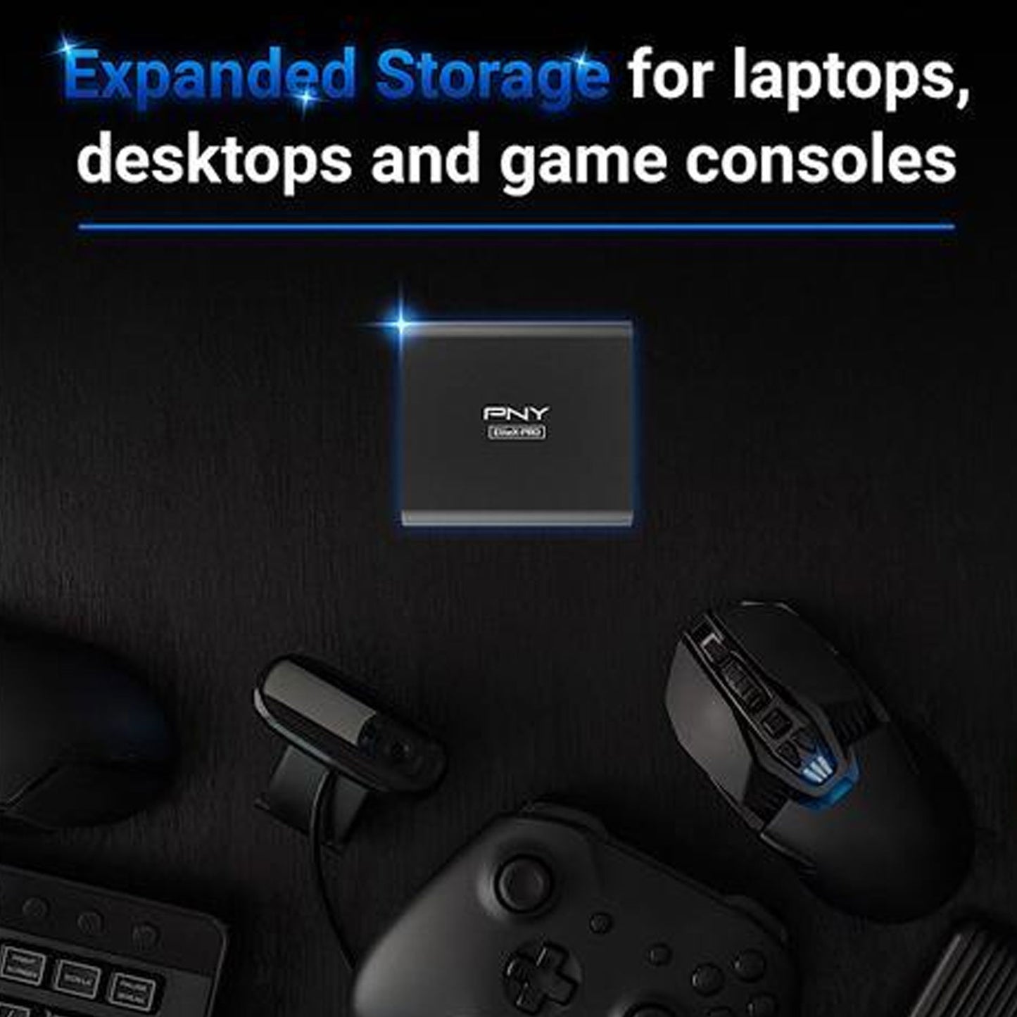 PNY EliteX-Pro 500GB USB 3.2 Gen 2x2 Type-C Portable Solid State Drive (SSD)
