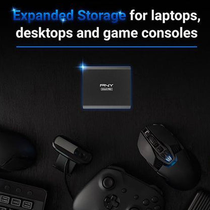 PNY EliteX-Pro 500GB USB 3.2 Gen 2x2 Type-C Portable Solid State Drive (SSD)