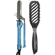 BaByliss Pro Nano Titanium Marcel Curling Iron 1¼" BNT125M with Conair Pro Ergo-Grip Vented Brush