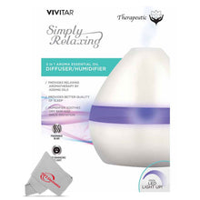 Vivitar Simply Relaxing Therapeutic PH-1812 2-in-1 Aroma Essential Oil Diffuser and Humidifier - White