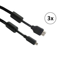 3x Innovexa Unita High-Speed Micro-HDMI to HDMI Cable with Ethernet 3' AWM Style 20276